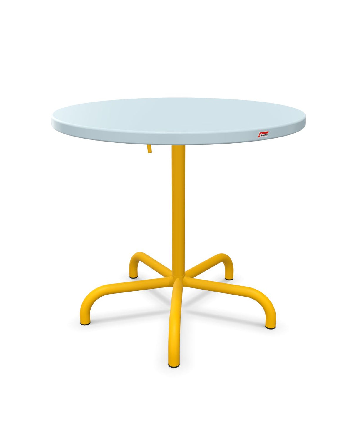 Schaffner Säntis Table repas rabattable ronde Ø80cm Bleu Pastel 51 Jaune 11 