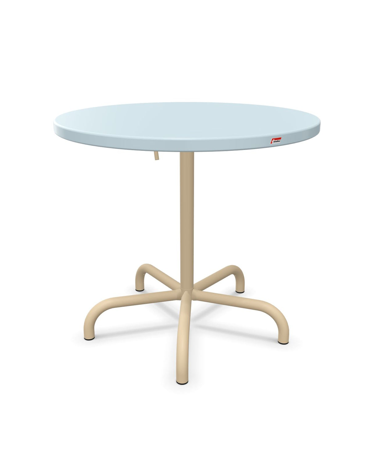 Schaffner Säntis Table repas rabattable ronde Ø80cm Bleu Pastel 51 Marron Pastel 83 