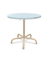 Schaffner Säntis Table repas rabattable ronde Ø80cm Bleu Pastel 51 Marron Pastel 83 