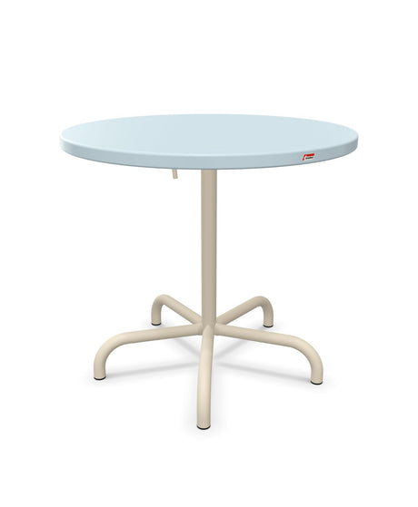 Schaffner Säntis Table repas rabattable ronde Ø80cm Bleu Pastel 51 Sable Pastel 15 