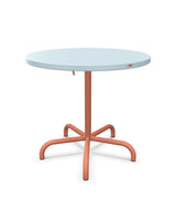 Schaffner Säntis Table repas rabattable ronde Ø80cm Bleu Pastel 51 Terracotta 84 