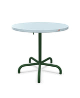 Schaffner Säntis Table repas rabattable ronde Ø80cm Bleu Pastel 51 Vert Sapin 66 