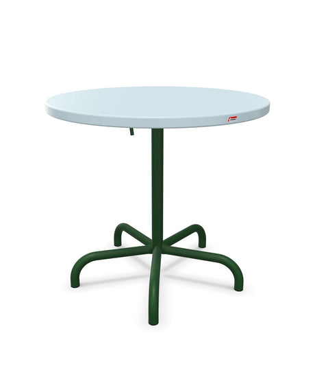 Schaffner Säntis Table repas rabattable ronde Ø80cm Bleu Pastel 51 Vert Sapin 66 