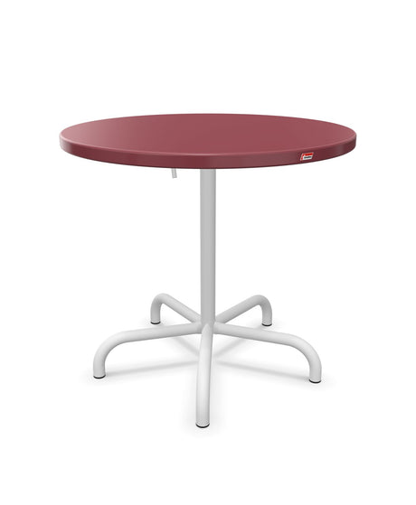 Schaffner Säntis Table repas rabattable ronde Ø80cm Bordeaux 38 Blanc 90 