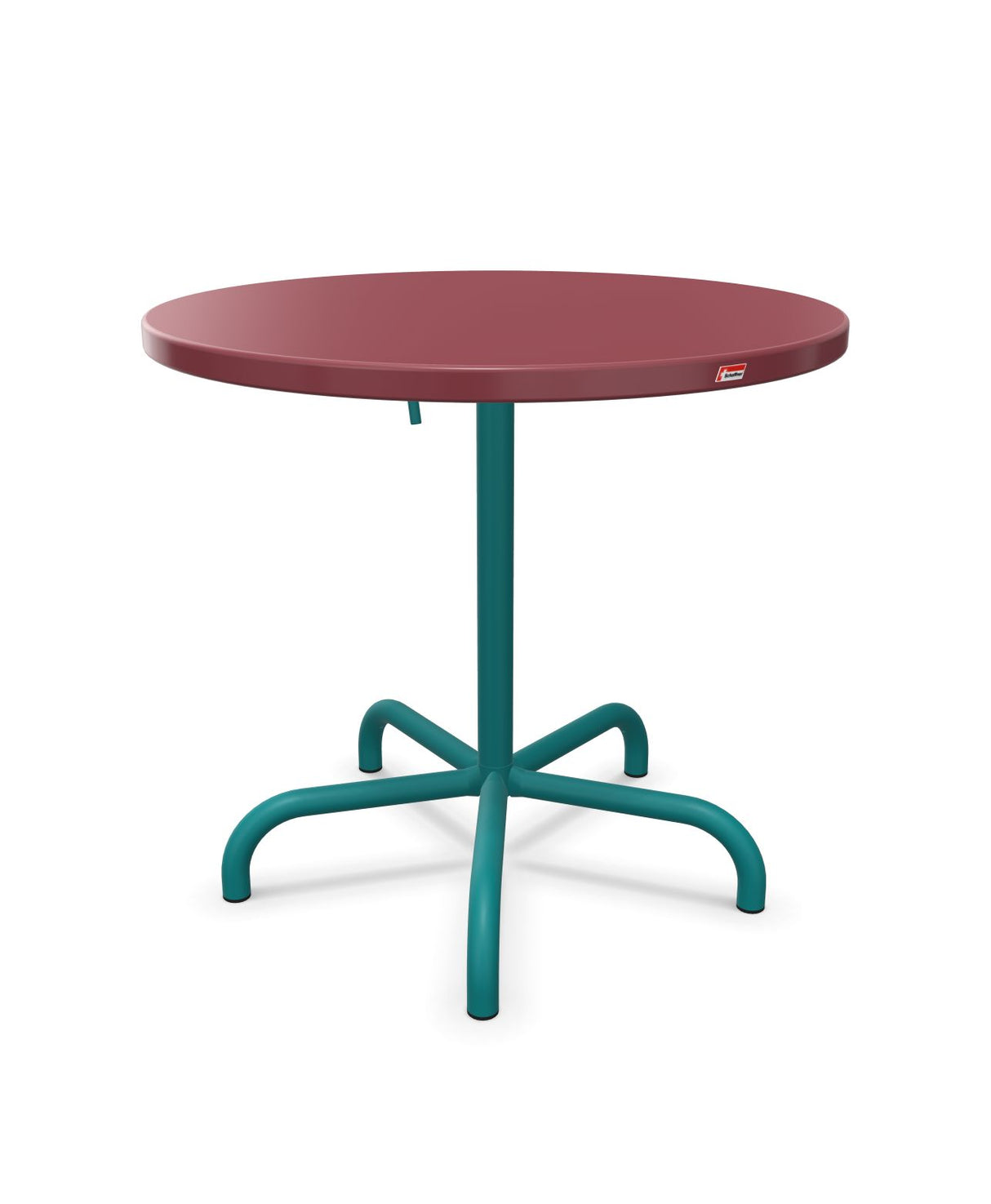 Schaffner Säntis Table repas rabattable ronde Ø80cm Bordeaux 38 Bleu Kali 56 