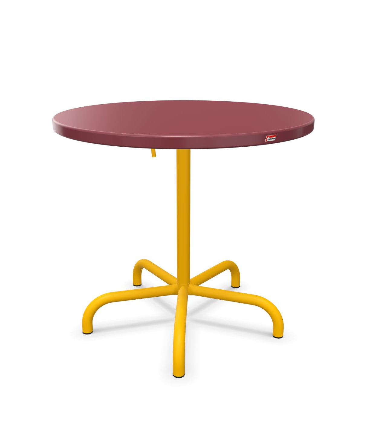 Schaffner Säntis Table repas rabattable ronde Ø80cm Bordeaux 38 Jaune 11 