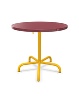 Schaffner Säntis Table repas rabattable ronde Ø80cm Bordeaux 38 Jaune 11 