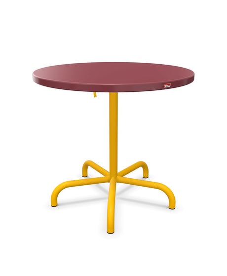 Schaffner Säntis Table repas rabattable ronde Ø80cm Bordeaux 38 Jaune 11 