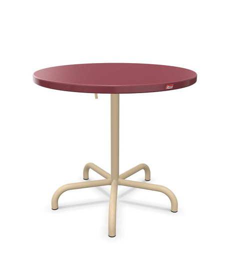 Schaffner Säntis Table repas rabattable ronde Ø80cm Bordeaux 38 Marron Pastel 83 