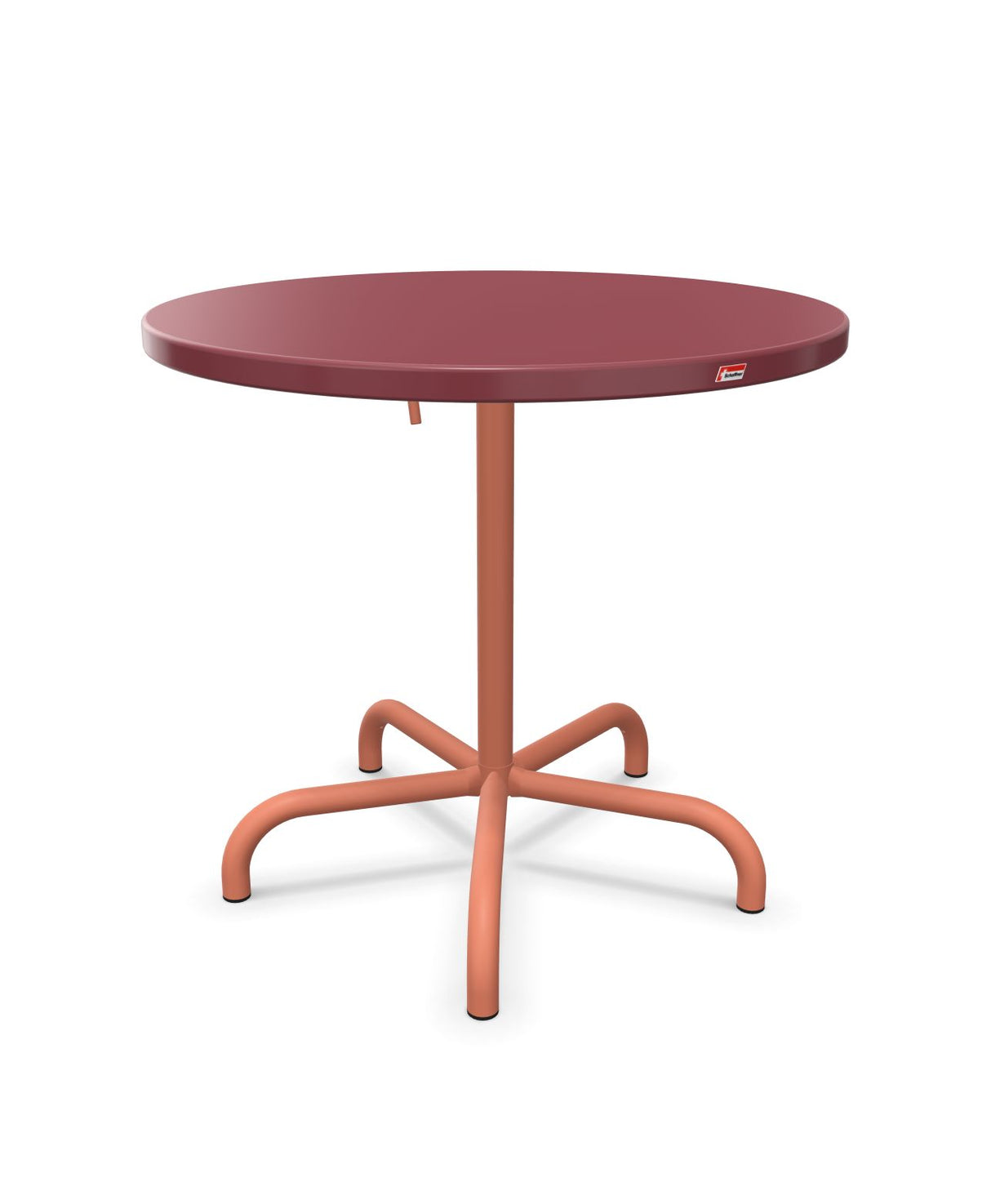 Schaffner Säntis Table repas rabattable ronde Ø80cm Bordeaux 38 Terracotta 84 