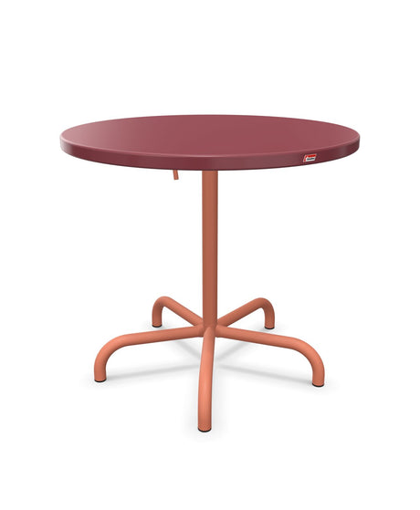Schaffner Säntis Table repas rabattable ronde Ø80cm Bordeaux 38 Terracotta 84 