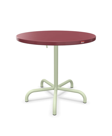 Schaffner Säntis Table repas rabattable ronde Ø80cm Bordeaux 38 Vert Pastel 64 