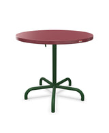 Schaffner Säntis Table repas rabattable ronde Ø80cm Bordeaux 38 Vert Sapin 66 