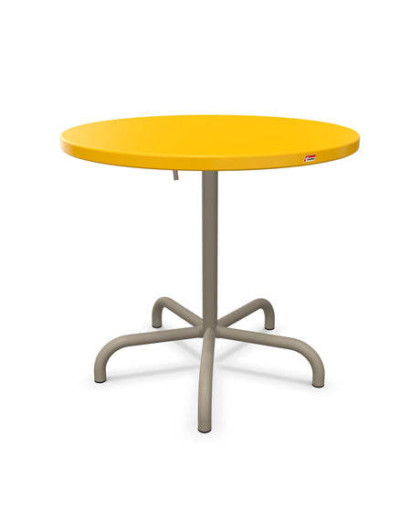 Schaffner Säntis Table repas rabattable ronde Ø80cm Jaune 11 Champagne 85 