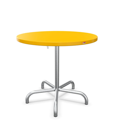 Schaffner Säntis Table repas rabattable ronde Ø80cm Jaune 11 Galvanisé à chaud 02 