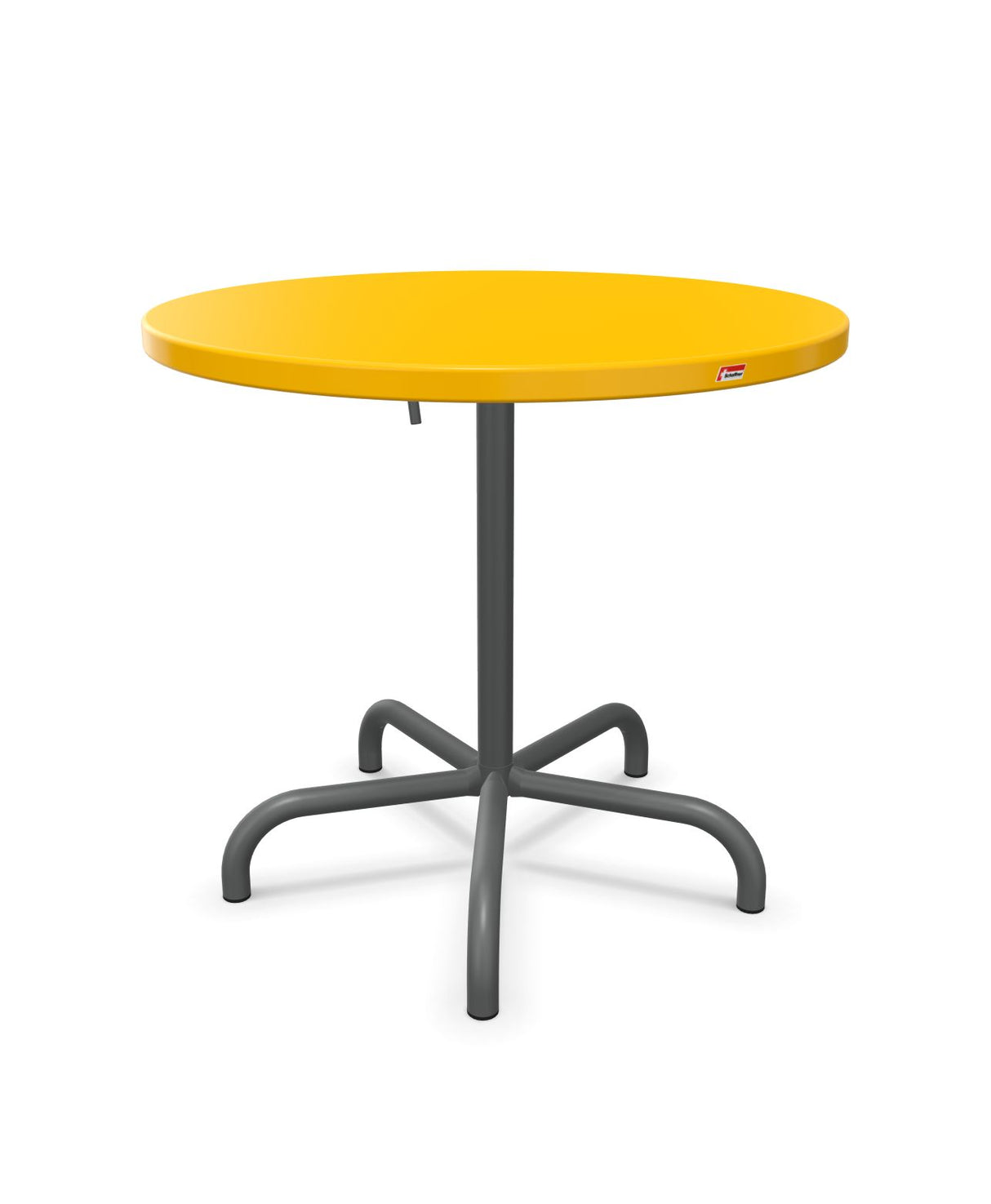 Schaffner Säntis Table repas rabattable ronde Ø80cm Jaune 11 Graphite 73 