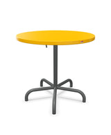 Schaffner Säntis Table repas rabattable ronde Ø80cm Jaune 11 Graphite 73 