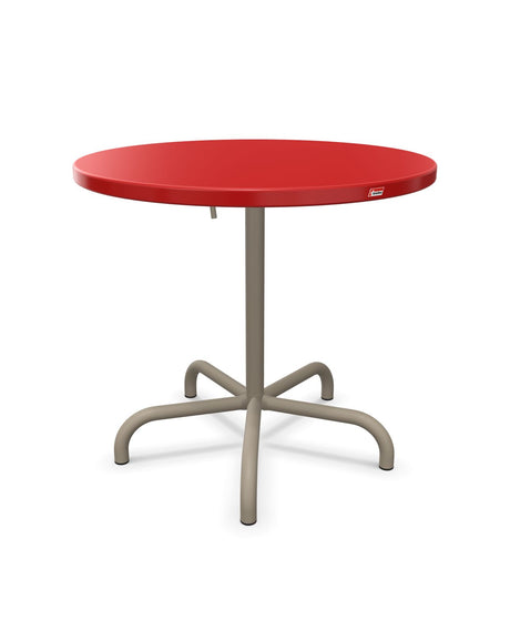 Schaffner Säntis Table repas rabattable ronde Ø80cm Rouge 30 Champagne 85 