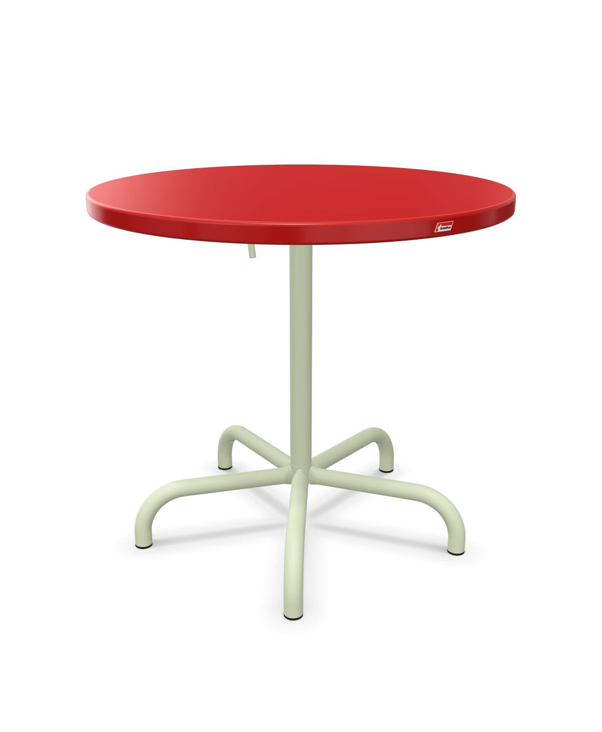 Schaffner Säntis Table repas rabattable ronde Ø80cm Rouge 30 Vert Pastel 64 
