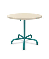 Schaffner Säntis Table repas rabattable ronde Ø80cm Sable Pastel 15 Bleu Kali 56 