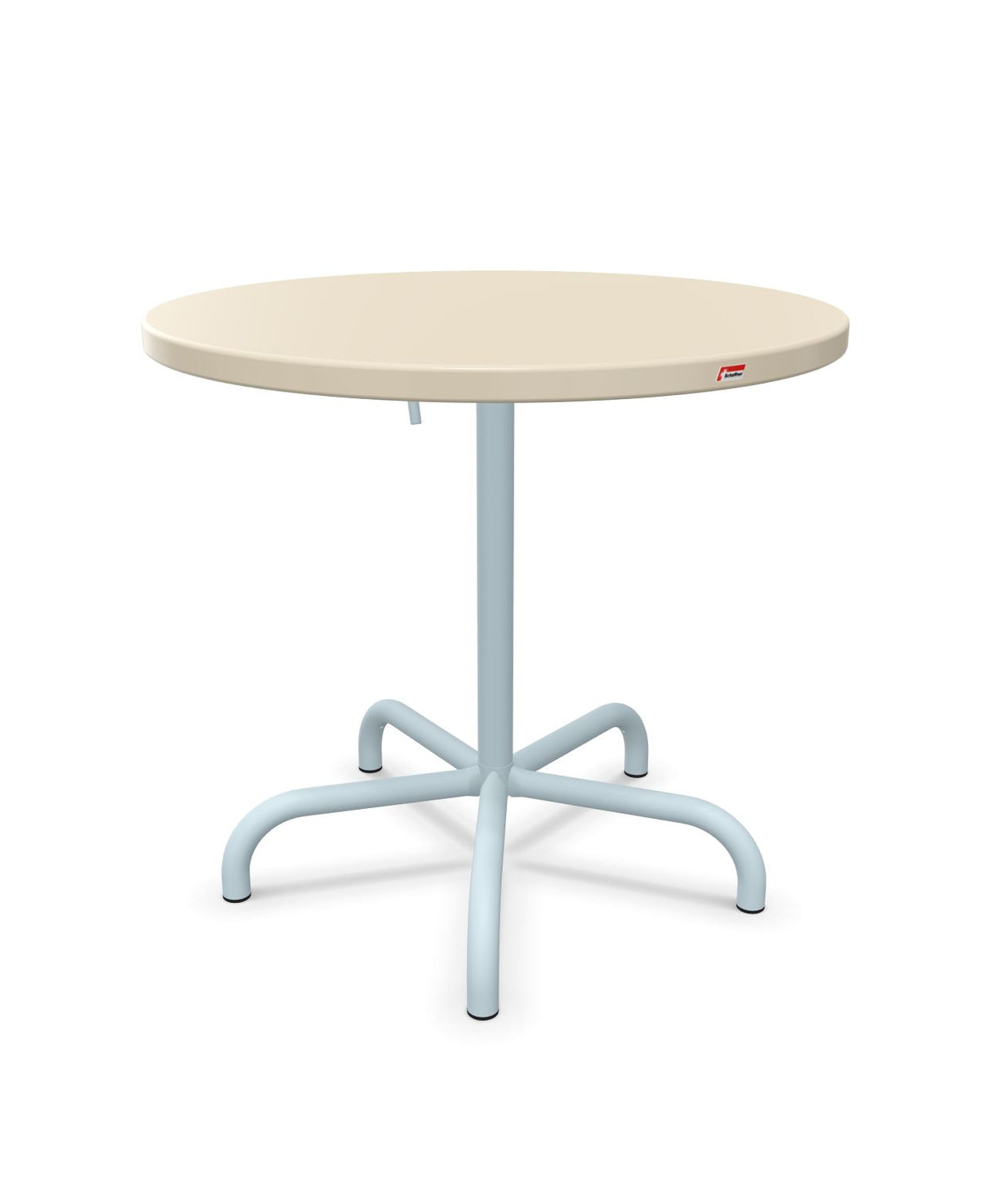 Schaffner Säntis Table repas rabattable ronde Ø80cm Sable Pastel 15 Bleu Pastel 51 