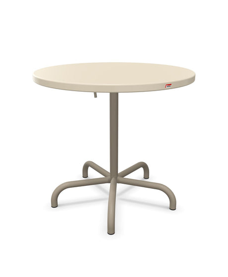 Schaffner Säntis Table repas rabattable ronde Ø80cm Sable Pastel 15 Champagne 85 