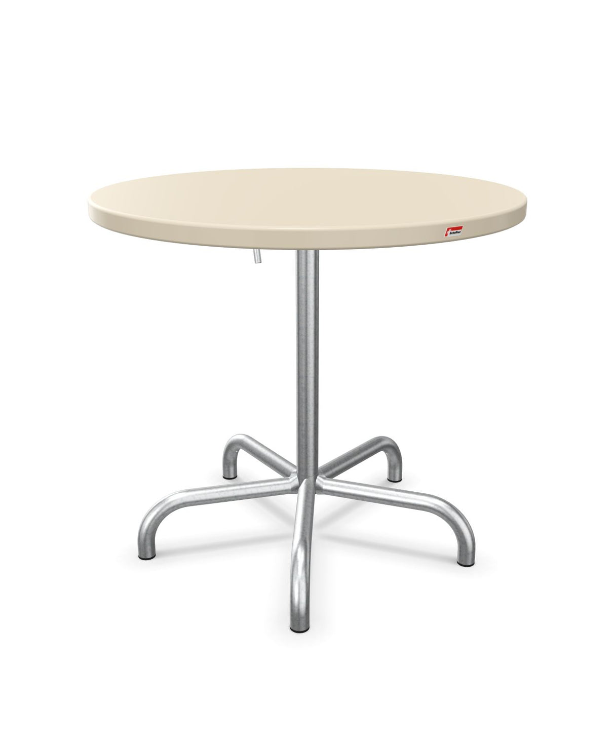 Schaffner Säntis Table repas rabattable ronde Ø80cm Sable Pastel 15 Galvanisé à chaud 02 
