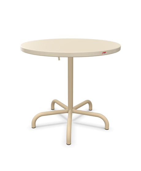 Schaffner Säntis Table repas rabattable ronde Ø80cm Sable Pastel 15 Marron Pastel 83 