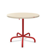Schaffner Säntis Table repas rabattable ronde Ø80cm Sable Pastel 15 Rouge 30 