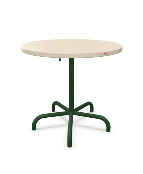 Schaffner Säntis Table repas rabattable ronde Ø80cm Sable Pastel 15 Vert Sapin 66 
