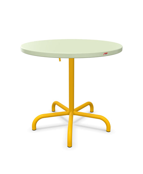 Schaffner Säntis Table repas rabattable ronde Ø80cm Vert Pastel 64 Jaune 11 