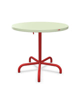 Schaffner Säntis Table repas rabattable ronde Ø80cm Vert Pastel 64 Rouge 30 