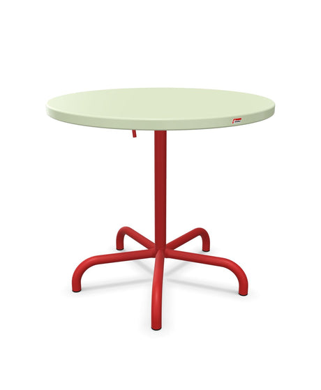 Schaffner Säntis Table repas rabattable ronde Ø80cm Vert Pastel 64 Rouge 30 