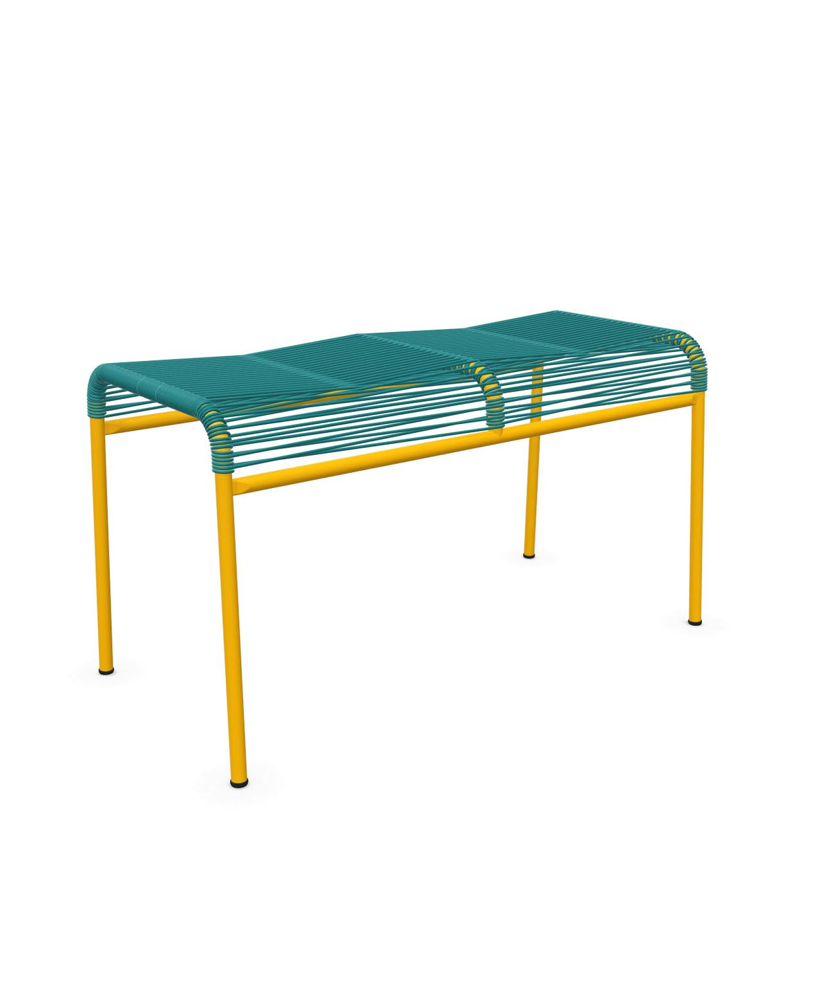 Schaffner Säntis Tabouret 2 places Spaghetti Bleu Kali 56 Jaune 11 