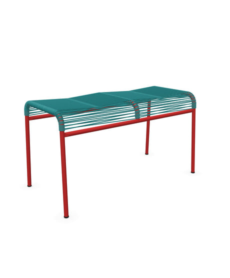 Schaffner Säntis Tabouret 2 places Spaghetti Bleu Kali 56 Rouge 30 