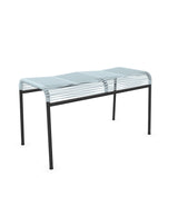 Schaffner Säntis Tabouret 2 places Spaghetti Bleu Pastel 51 Anthracite 77 