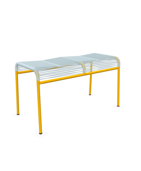 Schaffner Säntis Tabouret 2 places Spaghetti Bleu Pastel 51 Jaune 11 