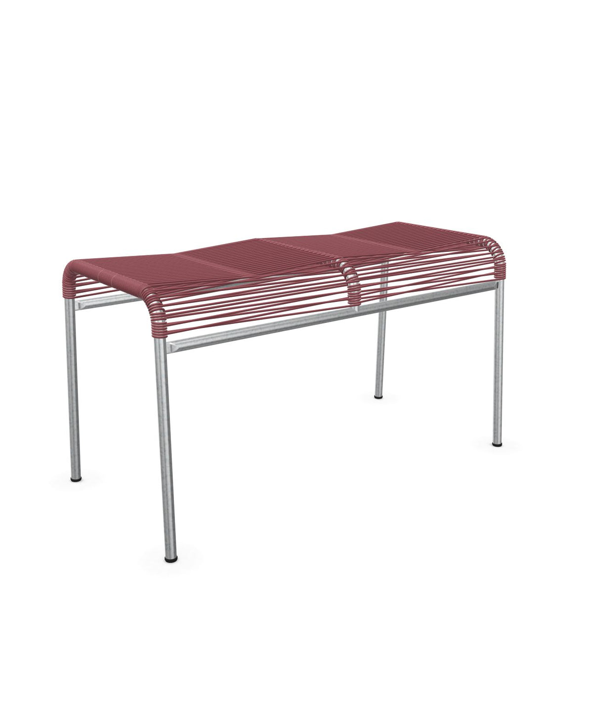 Schaffner Säntis Tabouret 2 places Spaghetti Bordeaux 38 Galvanisé à chaud 02 