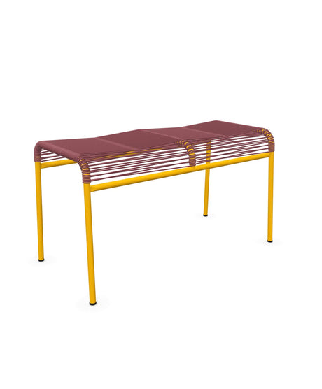 Schaffner Säntis Tabouret 2 places Spaghetti Bordeaux 38 Jaune 11 