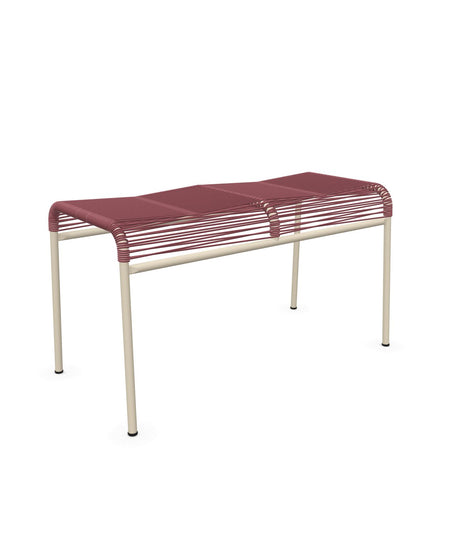 Schaffner Säntis Tabouret 2 places Spaghetti Bordeaux 38 Sable Pastel 15 