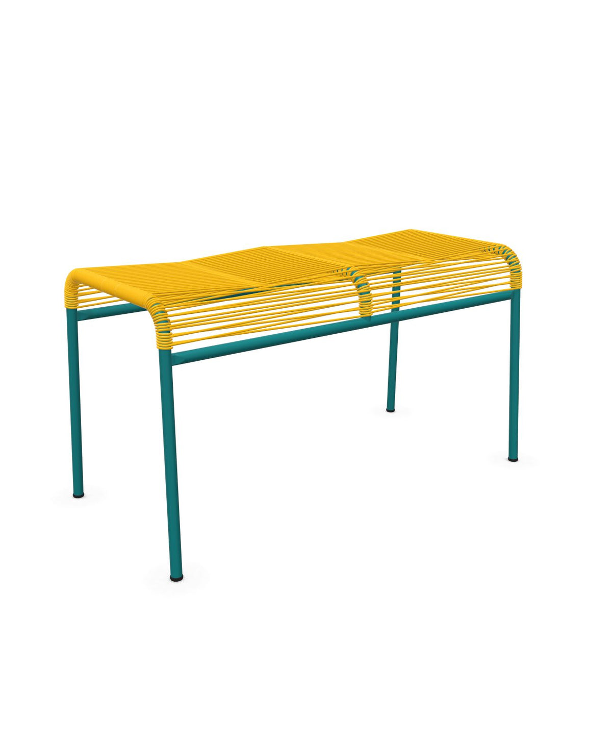 Schaffner Säntis Tabouret 2 places Spaghetti Jaune 11 Bleu Kali 56 