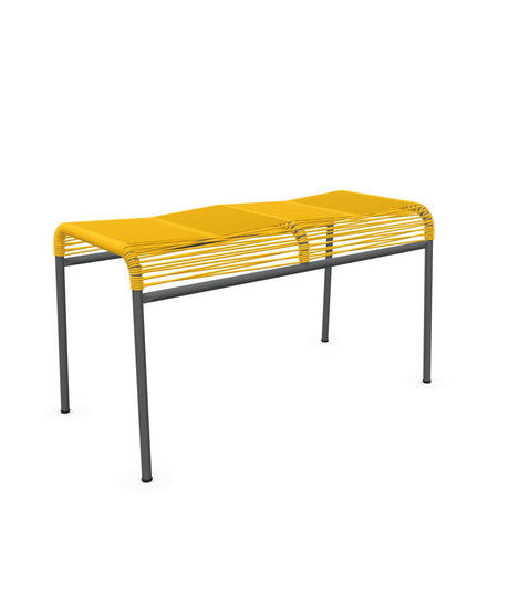 Schaffner Säntis Tabouret 2 places Spaghetti Jaune 11 Graphite 73 