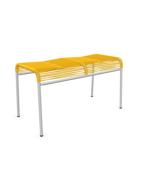 Schaffner Säntis Tabouret 2 places Spaghetti Jaune 11 Gris Argent 78 