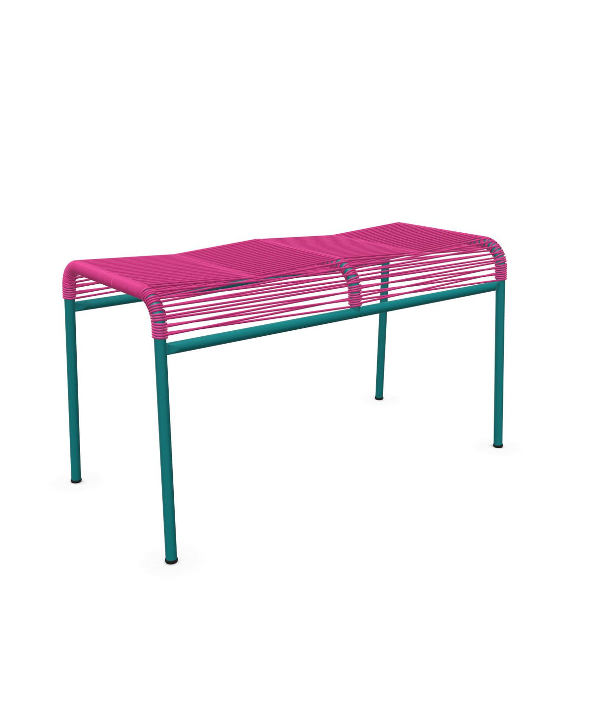 Schaffner Säntis Tabouret 2 places Spaghetti Rose 41 Bleu Kali 56 