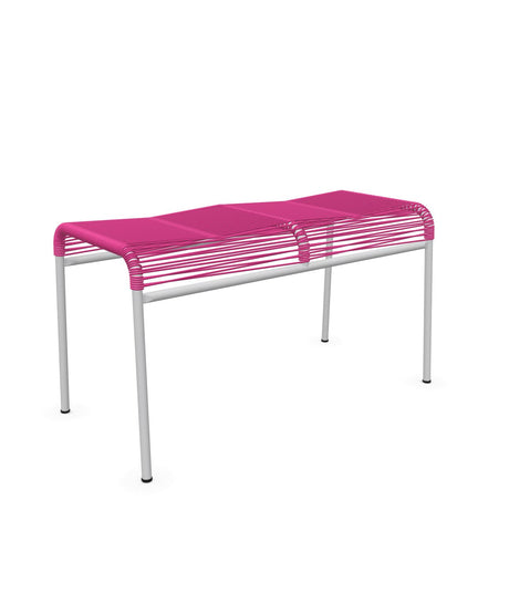 Schaffner Säntis Tabouret 2 places Spaghetti Rose 41 Gris Argent 78 