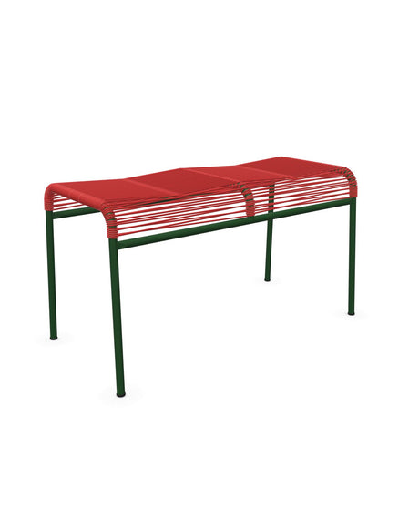 Schaffner Säntis Tabouret 2 places Spaghetti Rouge 30 Vert Sapin 66 