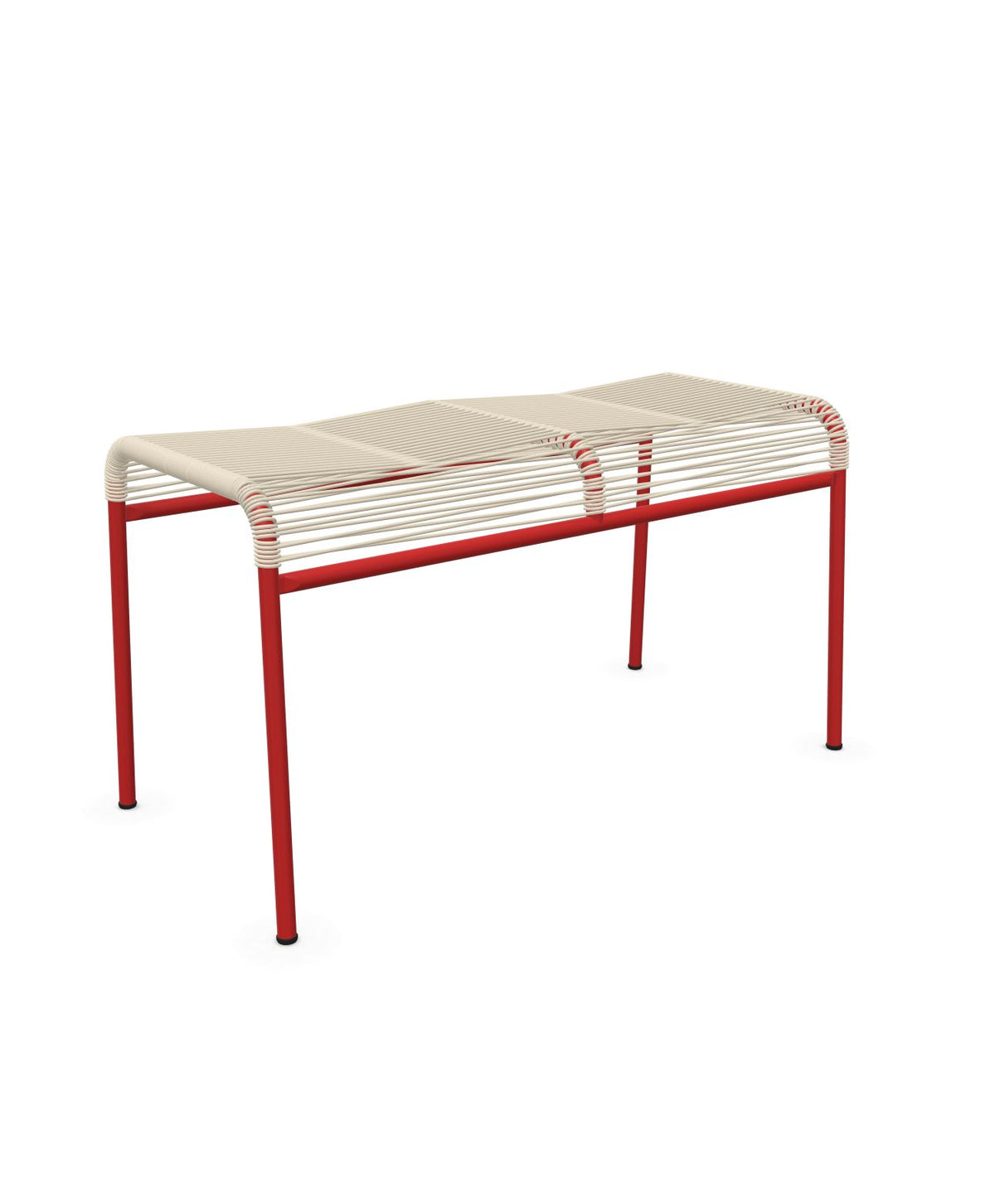 Schaffner Säntis Tabouret 2 places Spaghetti Sable Pastel 15 Rouge 30 