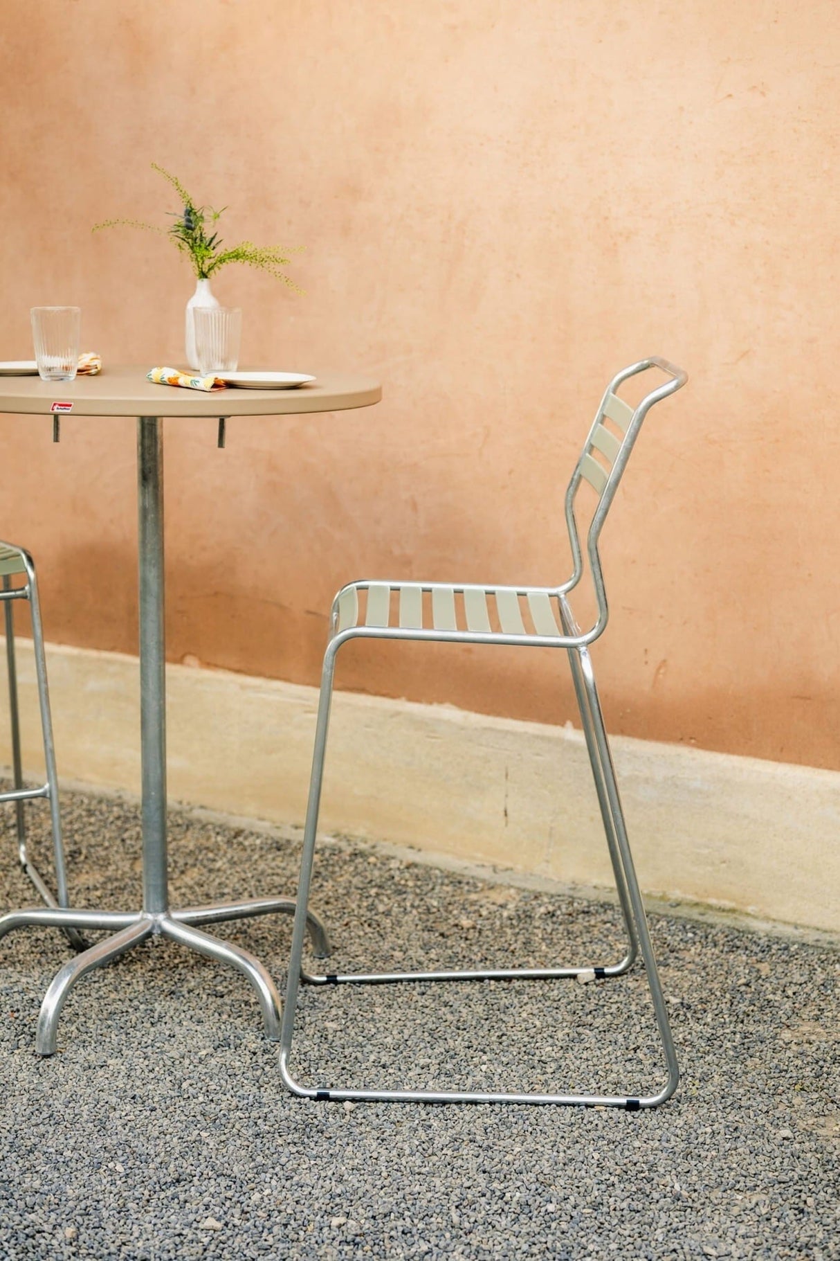 Schaffner Säntis Tabouret de bar à lattes 