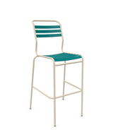 Schaffner Säntis Tabouret de bar à lattes Bleu Kali 56 Sable Pastel 15 