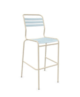 Schaffner Säntis Tabouret de bar à lattes Bleu Pastel 51 Sable Pastel 15 